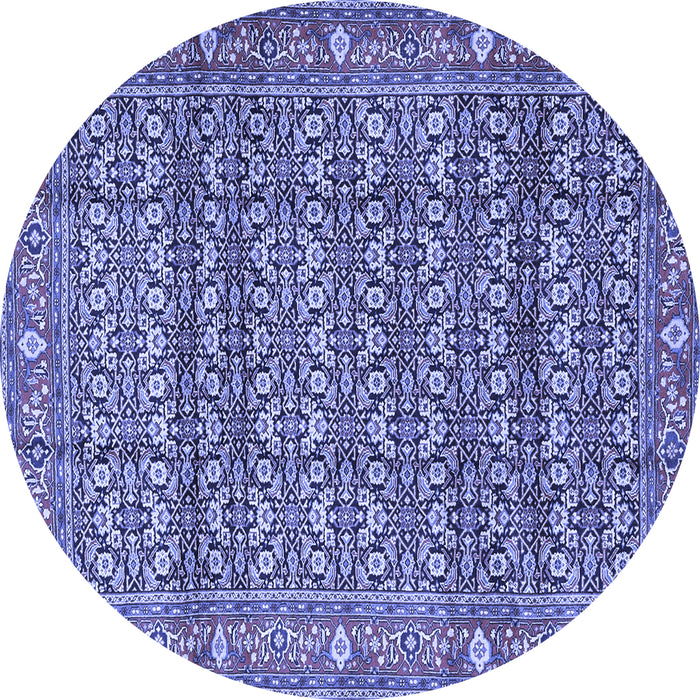 Round Persian Blue Traditional Rug, tr4360blu