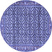 Round Persian Blue Traditional Rug, tr4360blu