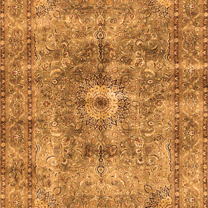 Serging Thickness of Machine Washable Persian Orange Traditional Area Rugs, wshtr4361org