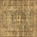 Square Persian Brown Traditional Rug, tr4361brn