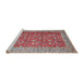 Sideview of Machine Washable Traditional Fire Brick Red Rug, wshtr4362