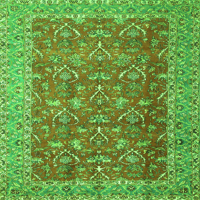 Serging Thickness of Persian Green Traditional Rug, tr4362grn