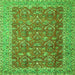 Serging Thickness of Persian Green Traditional Rug, tr4362grn