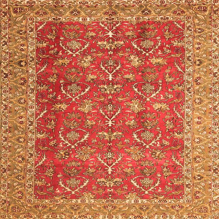 Serging Thickness of Persian Orange Traditional Rug, tr4362org