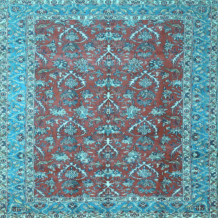 Square Persian Light Blue Traditional Rug, tr4362lblu
