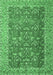 Machine Washable Persian Emerald Green Traditional Area Rugs, wshtr4362emgrn