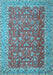 Machine Washable Persian Light Blue Traditional Rug, wshtr4362lblu