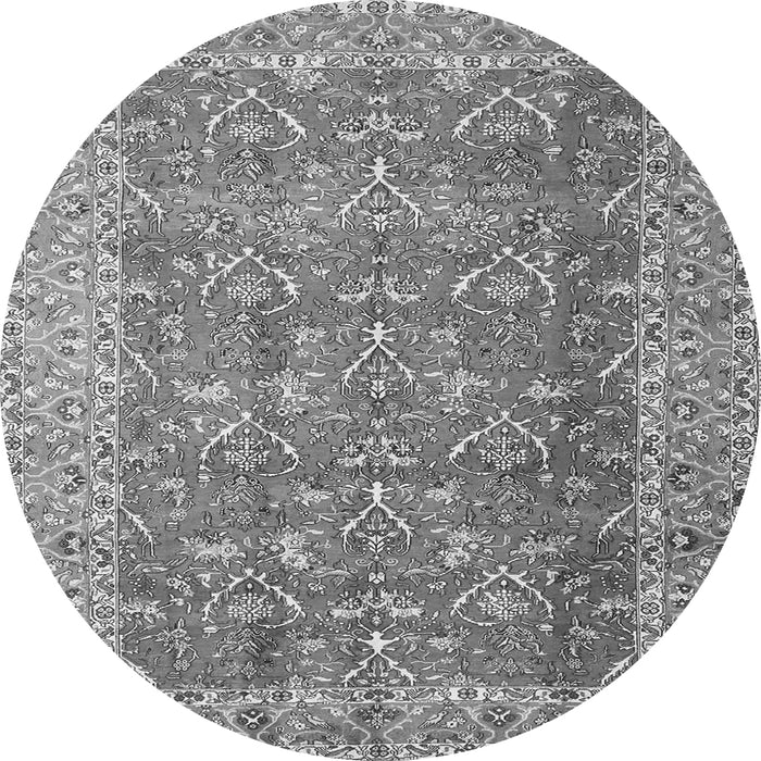 Square Persian Gray Traditional Rug, tr4362gry