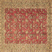 Square Machine Washable Persian Brown Traditional Rug, wshtr4362brn