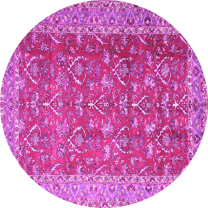 Round Persian Pink Traditional Rug, tr4362pnk