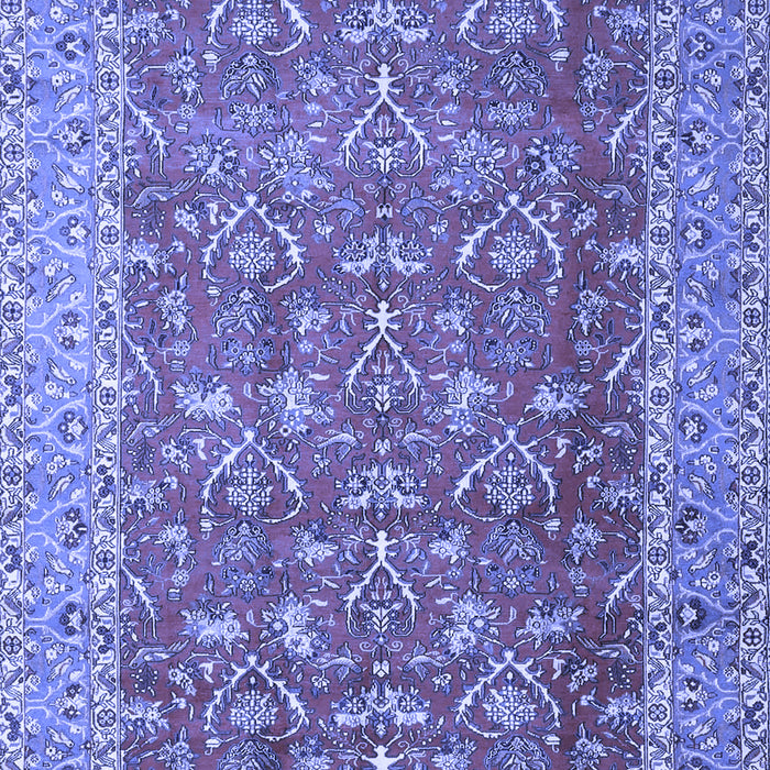 Machine Washable Persian Blue Traditional Rug, wshtr4362blu