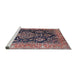 Sideview of Machine Washable Traditional Rosy Pink Rug, wshtr4363