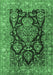 Machine Washable Persian Emerald Green Traditional Area Rugs, wshtr4363emgrn