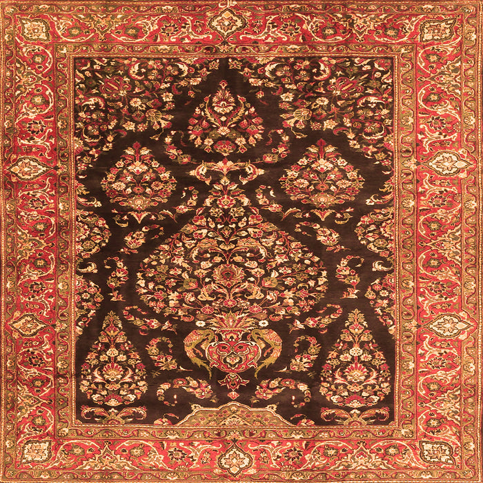 Serging Thickness of Persian Orange Traditional Rug, tr4363org