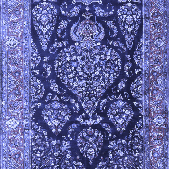 Machine Washable Persian Blue Traditional Rug, wshtr4363blu