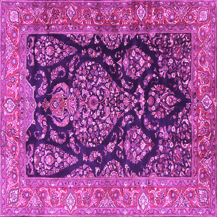 Square Machine Washable Persian Pink Traditional Rug, wshtr4363pnk