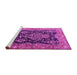 Sideview of Machine Washable Persian Pink Traditional Rug, wshtr4363pnk