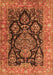 Serging Thickness of Machine Washable Persian Orange Traditional Area Rugs, wshtr4363org