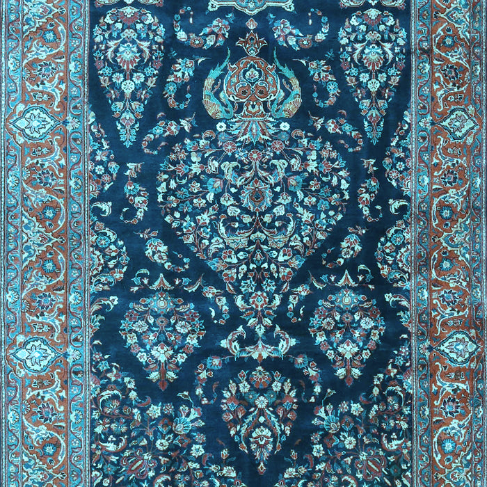 Machine Washable Persian Light Blue Traditional Rug, wshtr4363lblu