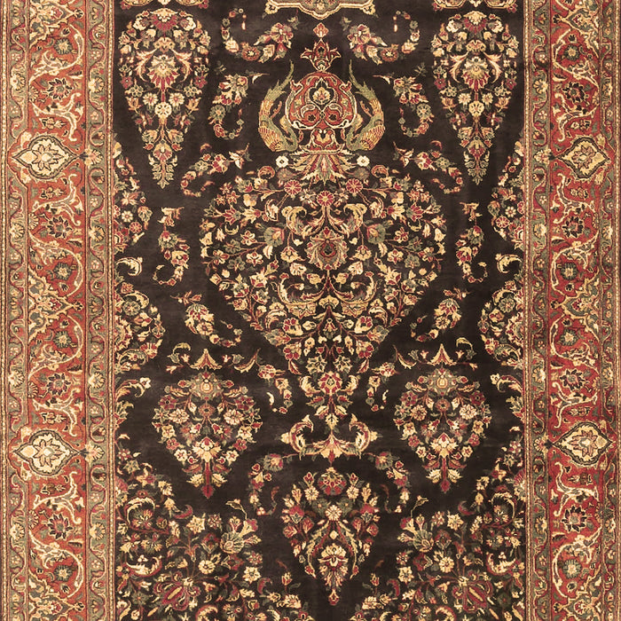 Machine Washable Persian Brown Traditional Rug, wshtr4363brn