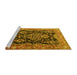 Sideview of Machine Washable Persian Yellow Traditional Rug, wshtr4363yw