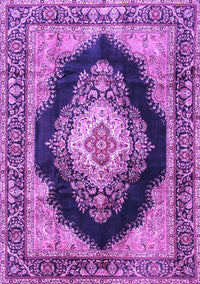 Medallion Purple Traditional Rug, tr4364pur