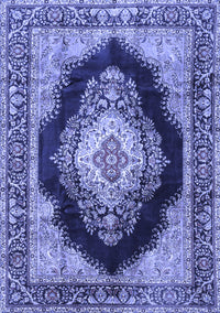 Medallion Blue Traditional Rug, tr4364blu