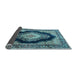 Sideview of Medallion Light Blue Traditional Rug, tr4364lblu