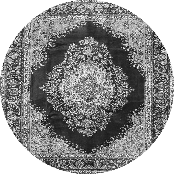Square Medallion Gray Traditional Rug, tr4364gry