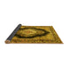 Sideview of Medallion Yellow Traditional Rug, tr4364yw