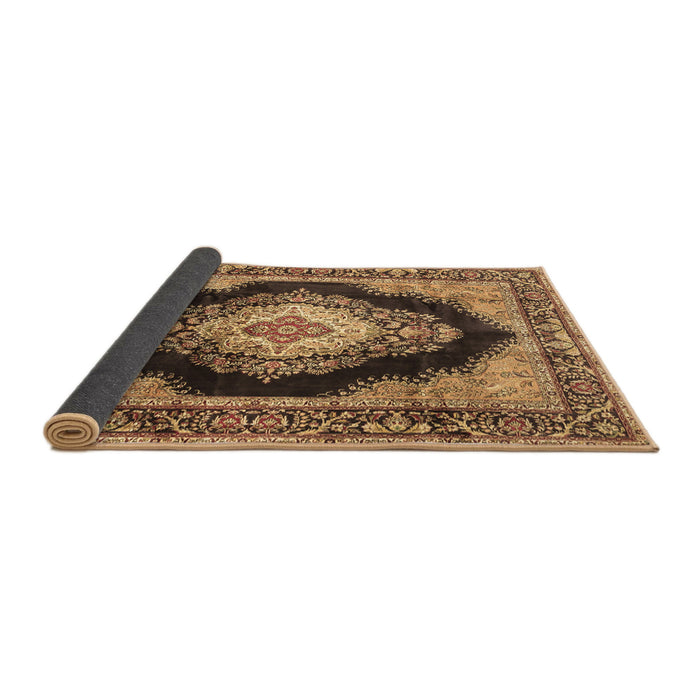 Sideview of Medallion Brown Traditional Rug, tr4364brn