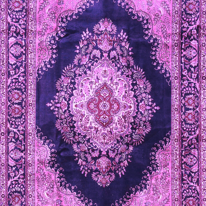 Machine Washable Medallion Purple Traditional Area Rugs, wshtr4364pur
