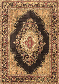 Medallion Brown Traditional Rug, tr4364brn