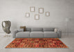 Machine Washable Animal Orange Traditional Area Rugs in a Living Room, wshtr4365org