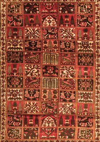 Animal Orange Traditional Rug, tr4365org