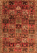 Animal Orange Traditional Rug, tr4365org