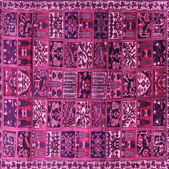 Square Machine Washable Animal Pink Traditional Rug, wshtr4365pnk