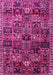 Animal Pink Traditional Rug, tr4365pnk