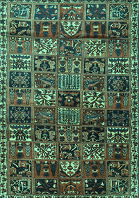 Animal Turquoise Traditional Rug, tr4365turq