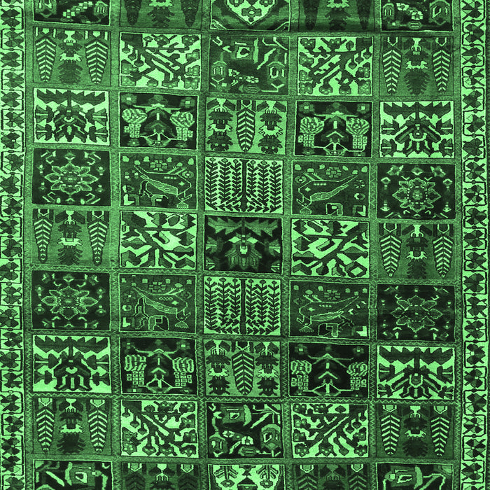 Animal Emerald Green Traditional Rug, tr4365emgrn