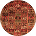 Square Animal Orange Traditional Rug, tr4365org