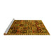 Sideview of Machine Washable Animal Yellow Traditional Rug, wshtr4365yw