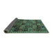 Sideview of Animal Turquoise Traditional Rug, tr4365turq