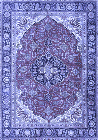 Medallion Blue Traditional Rug, tr4366blu