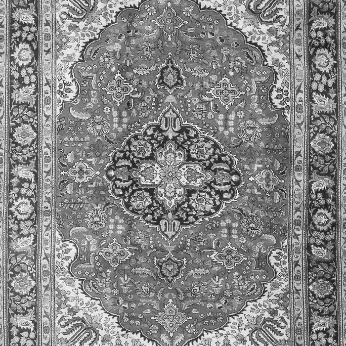 Serging Thickness of Machine Washable Medallion Gray Traditional Rug, wshtr4366gry