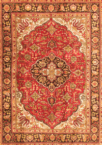 Medallion Orange Traditional Rug, tr4366org