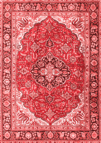 Medallion Red Traditional Rug, tr4366red