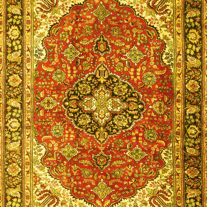 Medallion Yellow Traditional Rug, tr4366yw