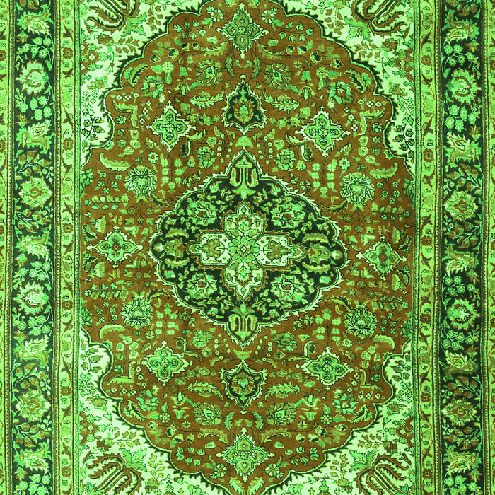 Medallion Green Traditional Rug, tr4366grn