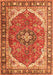 Serging Thickness of Machine Washable Medallion Orange Traditional Area Rugs, wshtr4366org